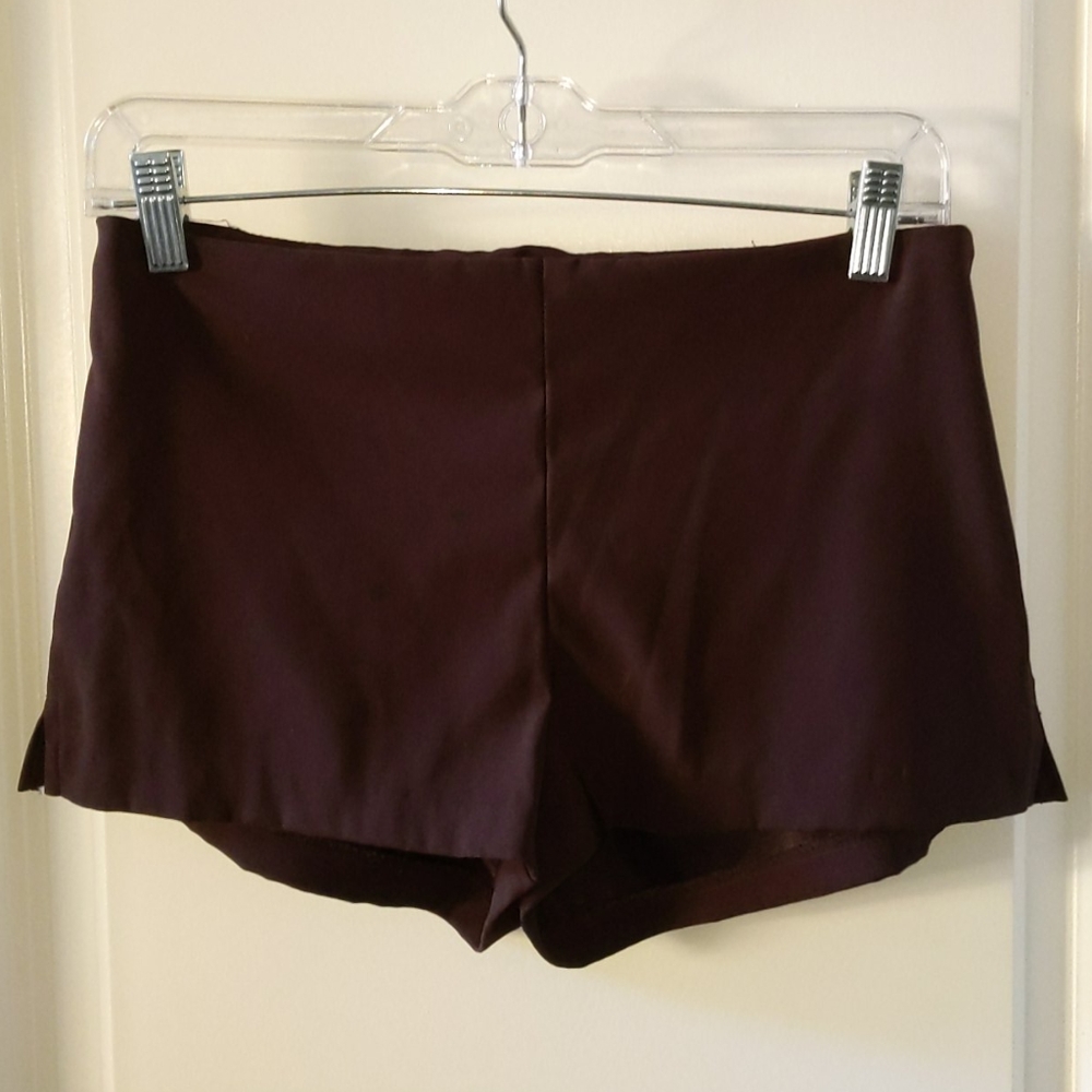 R Wear Rampage Brown Shorts Slit Sides Zip Size 7
